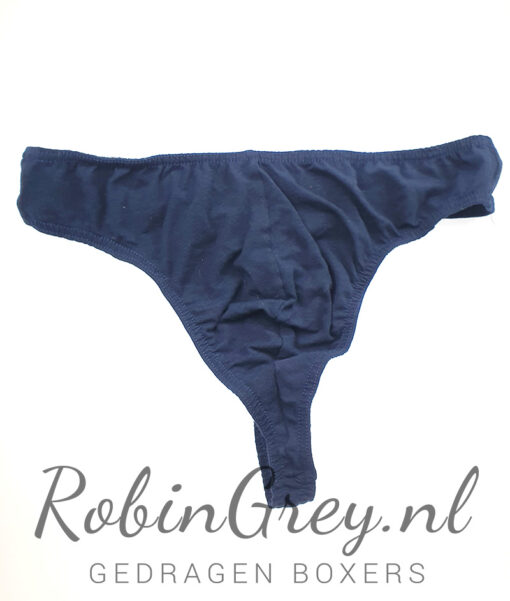 Donkerblauwe gedragen herenstring