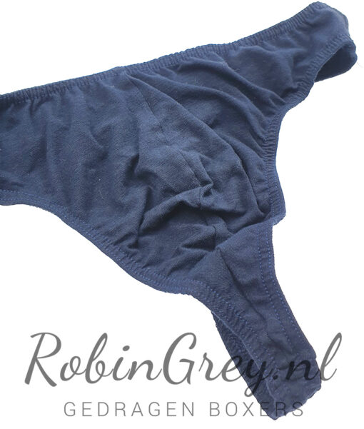Donkerblauwe gedragen herenstring - Afbeelding 2