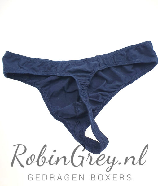 Donkerblauwe gedragen herenstring - Afbeelding 3
