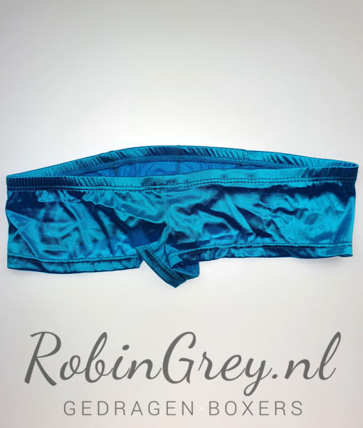 Glanzende gigolo slip blauw