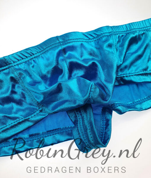 Glanzende gigolo slip blauw - Afbeelding 2