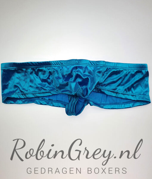 Glanzende gigolo slip blauw - Afbeelding 3