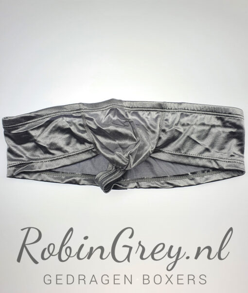 Glanzende gigolo slip grijs