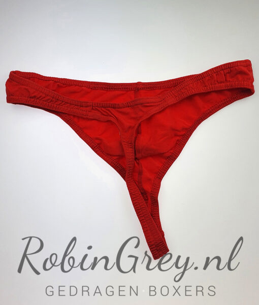 Rode gedragen herenstring - Afbeelding 3