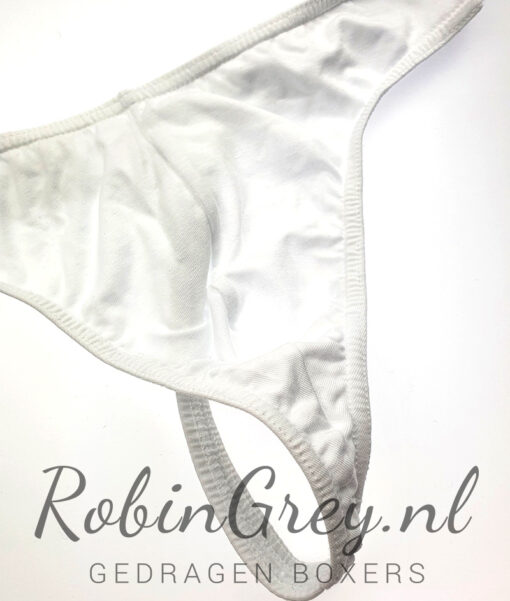 Witte gedragen herenstring - Afbeelding 2