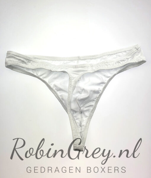 Witte gedragen herenstring - Afbeelding 3