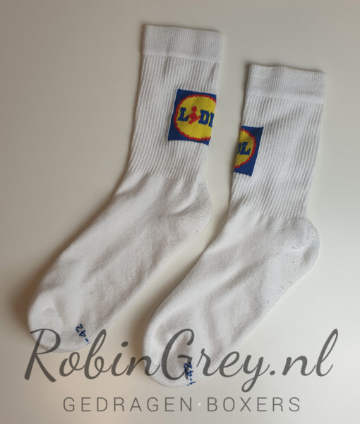 Witte gedragen sokken Lidl