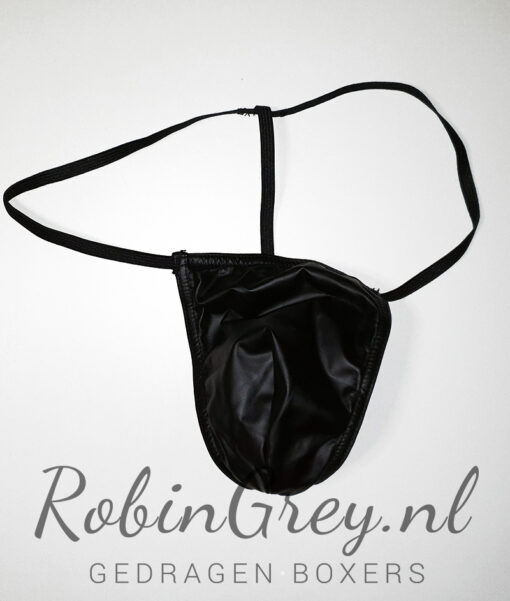 Zwarte wetlook string