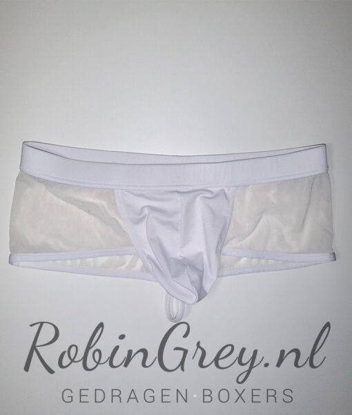 Witte doorzichtige slip string met vlek - Afbeelding 2
