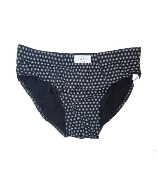 Gedragen Don slip zwart met rondjes patroon