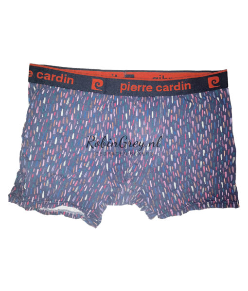 Gedragen Pierre Cardin boxer paars met gekleurde streepjes