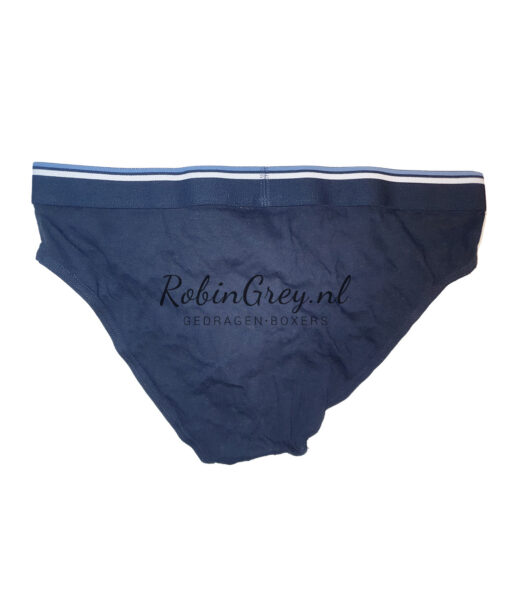Gedragen slip zwart met blauw gestreepte rand - Afbeelding 2