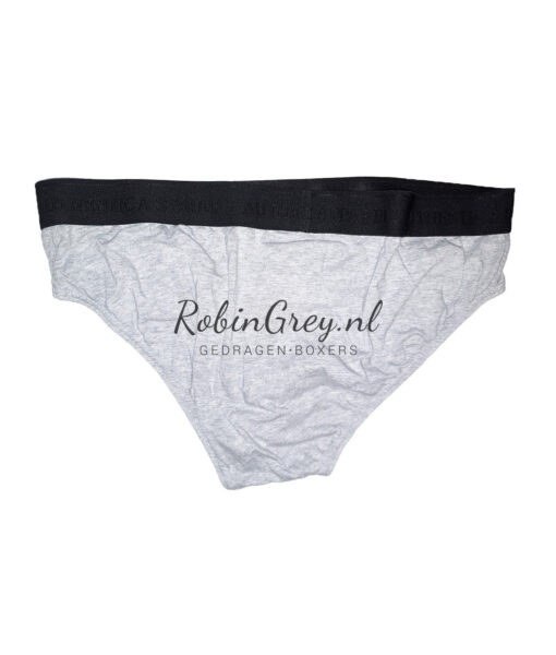 Grijze slip Authentic Apparel met zwarte boord - Afbeelding 2