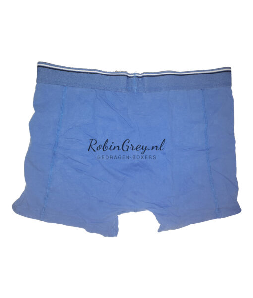 Katoenen boxershort blauw en gedragen - Afbeelding 2