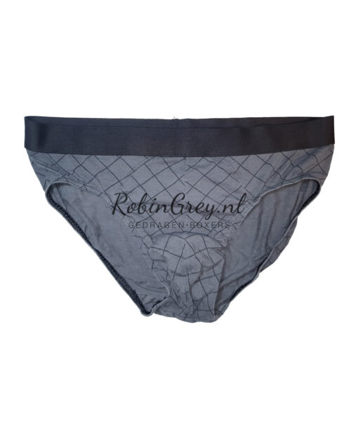 Luxe katoenen slip grijs met print