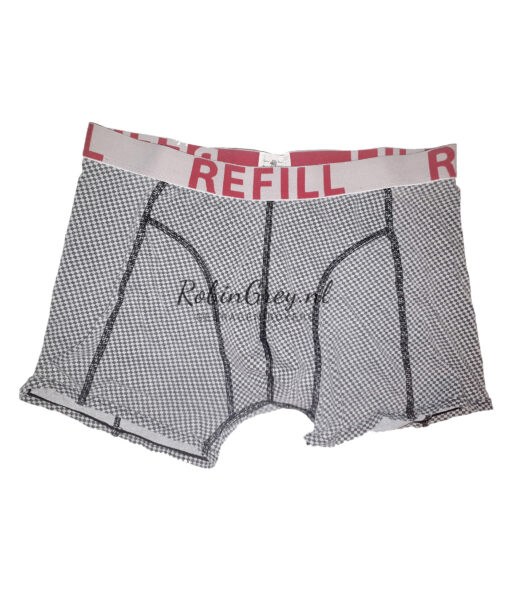Refill boxer met zwart-wit geruit patroon