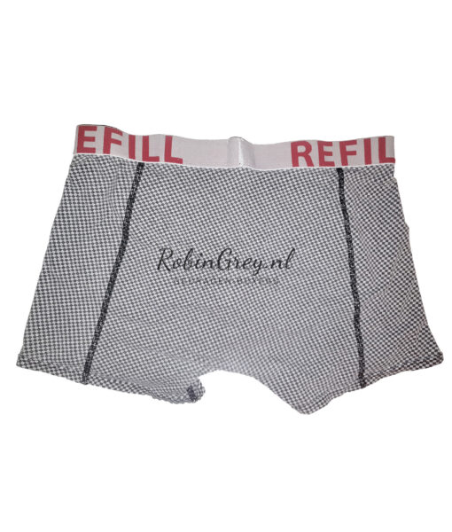 Refill boxer met zwart-wit geruit patroon - Afbeelding 2