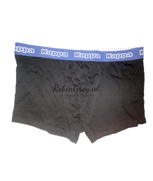 Zwarte Kappa boxer met blauwe rand