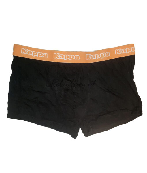 Zwarte Kappa boxer met oranje rand