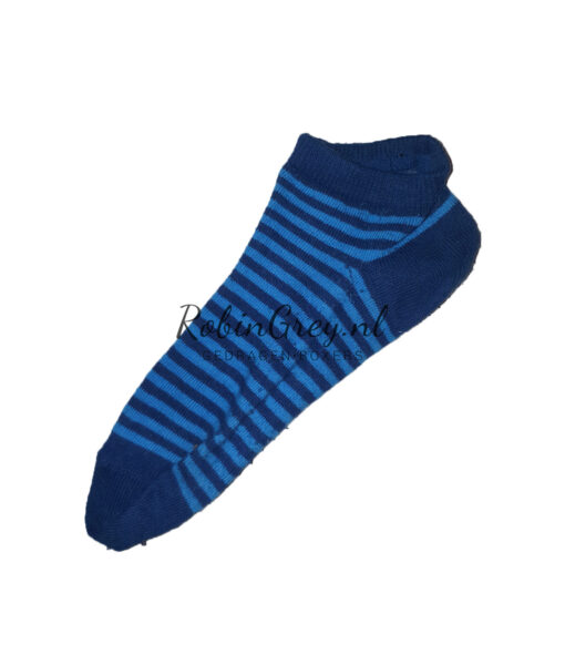 Blauw gestreepte enkelsok