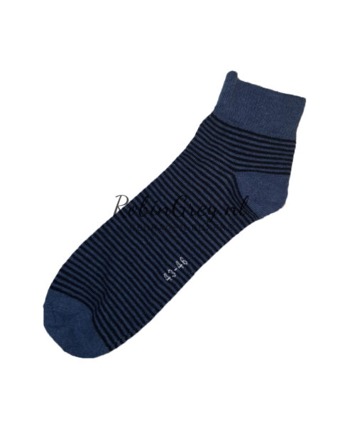 Blauw zwarte enkelsok