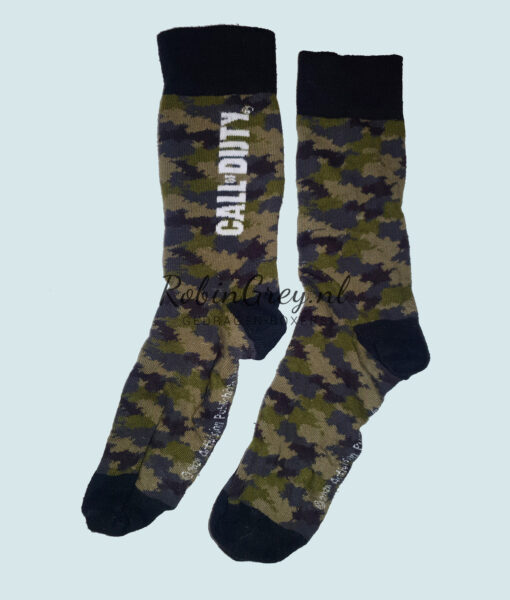 Gedragen Call of Duty camouflage sokken
