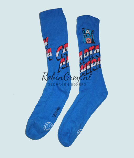 Gedragen Captain America sokken blauw