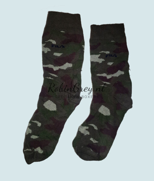 Gedragen camo sokken Fila