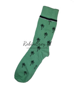 Groene sok met palmbomen