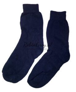 Warme gedragen huissokken blauw