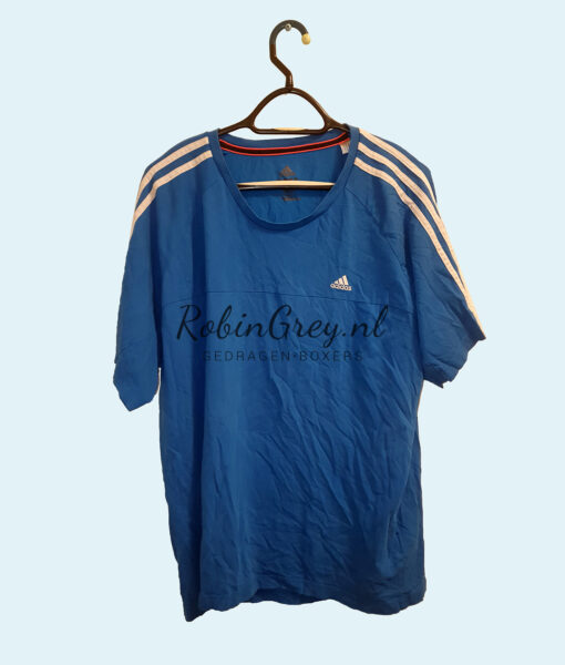 Blauwe Adidas sport T-Shirt van katoen